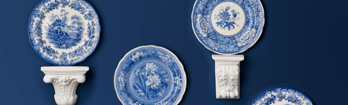 7 Handmade Blue & White Dessert Plates, Ready to Ship – Zinnia Folk Arts